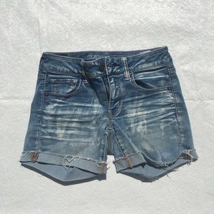 American Eagle Light Wash Denim Shorts